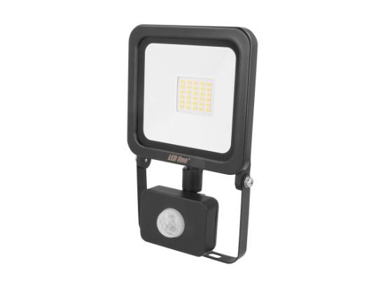 Prekės „Prožektorius LED su judesio davikliu 20W IP65 4000K 1600lm juodas LEDline IŠPARDUOTA“ paveikslėlis