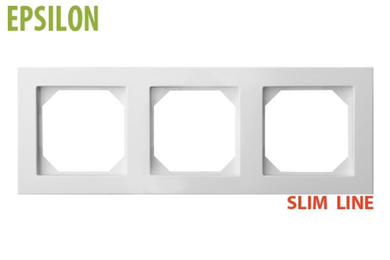 Prekės nuotrauka Rėmelis 3 vietų K14-145-03 Epsilon baltos spalvos SlimLine Liregus