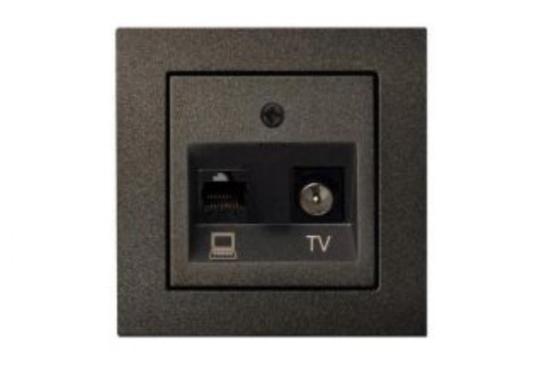 Prekės „Lizdas TV ir kompiuterio be rėmelio TVKL-1-01 Epsilon Black juodos spalvos Liregus IŠPARDUOTA“ paveikslėlis