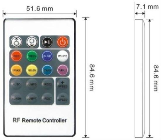 Prekės „Valdiklis LED ir RGB juostų su RF pultu 12V-24VDC/3x4A  IŠPARDUOTA“ paveikslėlis