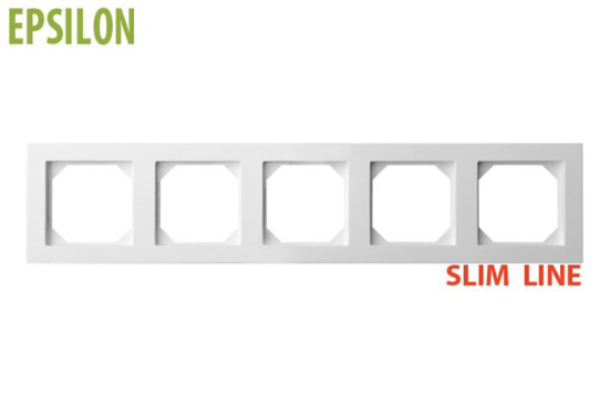 Prekės nuotrauka Rėmelis 5 vietų K14-145-05 Epsilon baltos spalvos SlimLine Liregus