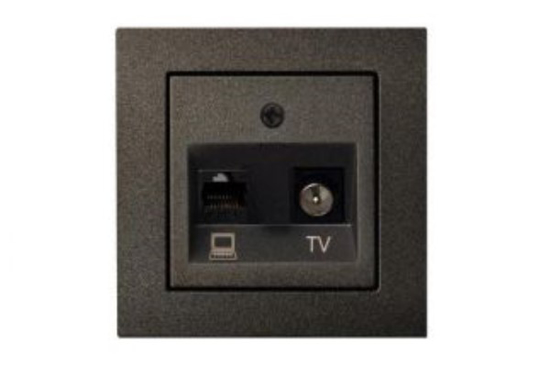 Prekės nuotrauka Lizdas TV ir kompiuterio be rėmelio TVKL-1-01 Epsilon Black juodos spalvos Liregus IŠPARDUOTA