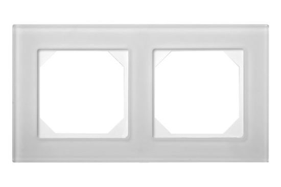 Prekės nuotrauka Rėmelis 2 vietų 6 mm K14-245-02 Epsilon White glass baltas matinis stiklas Liregus