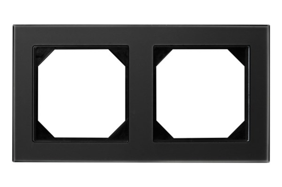 Prekės nuotrauka Rėmelis 2 vietų 6 mm K14-245-02 Epsilon Black glass juodas matinis stiklas Liregus IŠPARDUOTA