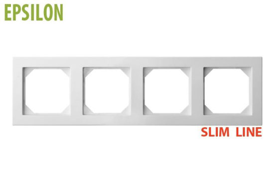 Prekės nuotrauka Rėmelis 4 vietų K14-145-04 Epsilon baltos spalvos SlimLine Liregus