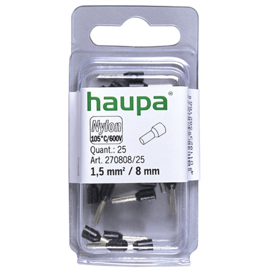 Prekės nuotrauka Antgalis laidų sujungimo 1,5 / 8 juodas 270808/25 HAUPA