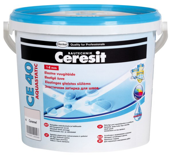 Prekės nuotrauka Plytelių siūlių glaistas elastingas CERESIT CE40/40 5 kg