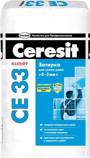 Prekės nuotrauka Plytelių siūlių glaistas CERESIT CE33/07 Pilkas 2 kg
