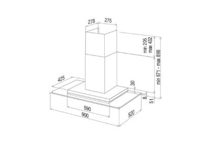 Prekės „BEST K 9788 X 90 Garų sur. 90 cm                                                                                        “ paveikslėlis