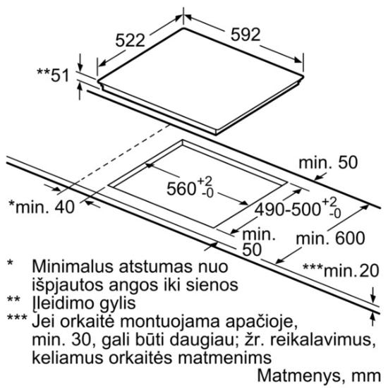 Prekės „BOSCH PUJ611BB1E Indukcinė kaitlentė                                                                                    “ paveikslėlis