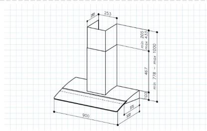 Prekės „BEST K 8388 X 90 Garų sur. 90 cm                                                                                        “ paveikslėlis