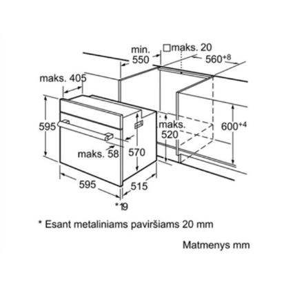 Prekės „BOSCH HBA23B253E Orkaitė                “ paveikslėlis