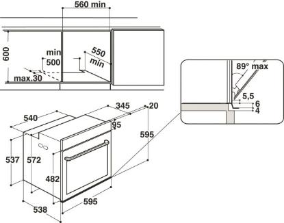 Prekės „HOTPOINT FI7 861 SH CF Orkaitė                                                                                          “ paveikslėlis