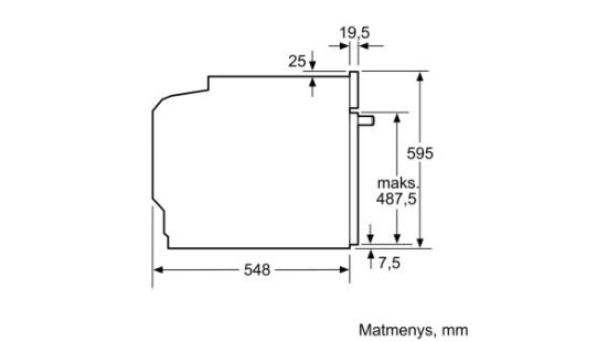 Prekės „BOSCH HBA533BS0S Orkaitė                “ paveikslėlis