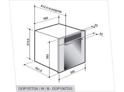 Prekės „DE DIETRICH DOP1567DG Orkaitė                                                                                           “ paveikslėlis