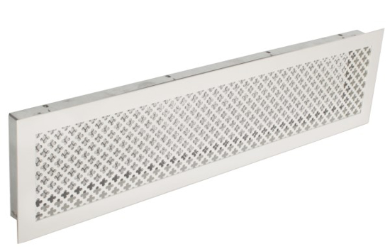 Prekės nuotrauka Grotelės židinio 550 x 140 mm baltos Retro