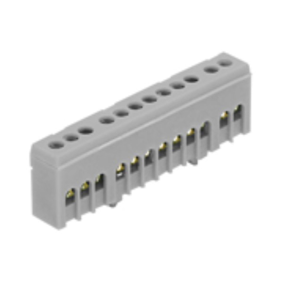Prekės nuotrauka Gnybtas laidų sujungimui nulinis A12H 12 x 16 mm IP20 pilkas Morek