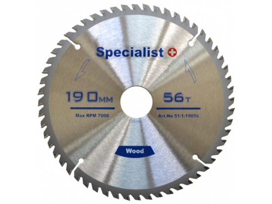 Prekės nuotrauka Diskas medžiui 180 x 30 / 20 / 16 mm 56T Specialist