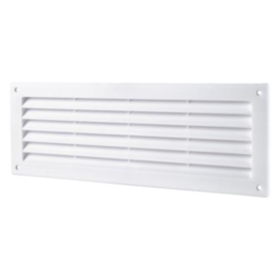 Prekės „Grotelės ventiliacinės plastikinės su žaliuze 130 x 368 mm MV350RS IŠPARDUOTA“ paveikslėlis