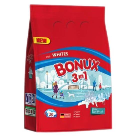 Prekės „Skalbimo milteliai baltiems skalbiniams „Polar Ice Fresh“ 1,5 kg BONUX IŠPARDUOTA“ paveikslėlis
