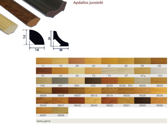 Prekės nuotrauka Kampas PVC vidinis apdailos baltas 20 x 20 mm 2,7 m