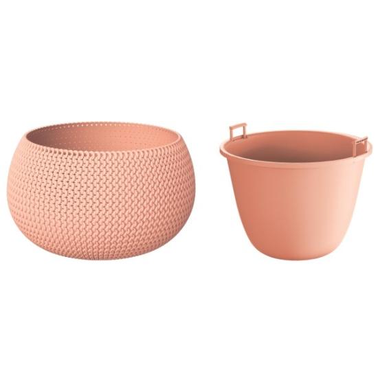Prekės „Vazonas plastikinis 370 mm Splofy Bowl persiko spalvos Prosperplast IŠPARDUOTA“ paveikslėlis
