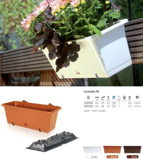 Prekės „Vazonas pailgas Camelia W DCM500W, molio spalvos IŠPARDUOTA“ paveikslėlis