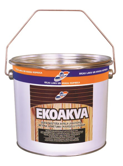 Prekės nuotrauka Lakas akrilinis vandeniu skiedžiamas Ekoakva 2,7 l