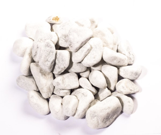 Prekės nuotrauka Dekoratyvinis akmuo baltas 25 - 40 mm 20 kg 03342