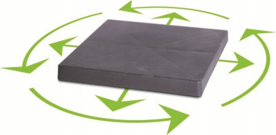 Prekės nuotrauka Padėkliukas su ratukais 39cm pilkas Square IPMS400-S433