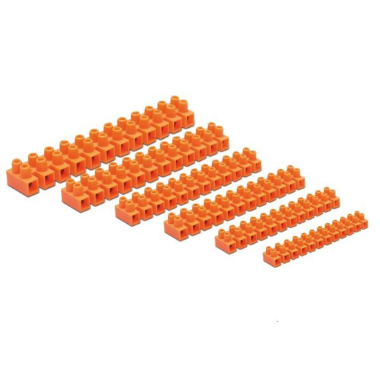 Prekės nuotrauka Gnybtai 12 kontaktų 25mm oranžinis