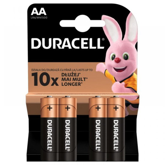 Prekės nuotrauka Elementai Duracell AA LR6 4vnt. IŠPARDUOTA