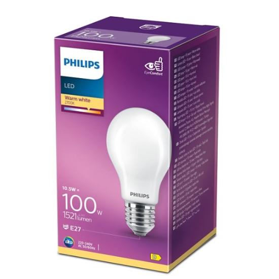 Prekės „Lempa LEDcorePro 10,5W/827 E27 A60 Philips IŠPARDUOTA“ paveikslėlis