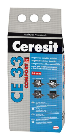 Prekės nuotrauka Plytelių siūlių glaistas CERESIT CE33/13 Antracito pilkas 2 kg IŠPARDUOTA