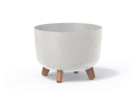 Prekės „Vazonas baltas DGRL400LW-S449W Gracia Eco Wood IŠPARDUOTA“ paveikslėlis
