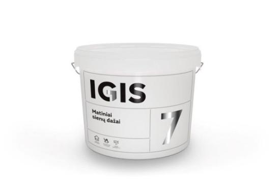 Prekės „Dažai vidaus darbams IGIS 7 „A“ bazė matiniai 3 l IŠPARDUOTA“ paveikslėlis