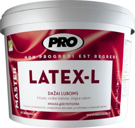 Prekės „Dažai visiškai matiniai luboms PRO Latex-L 10 l IŠPARDUOTA“ paveikslėlis