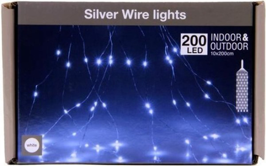 Prekės nuotrauka Elektrinė girlianda 200 LED 10 x 200 cm, šaltai baltos spalvos