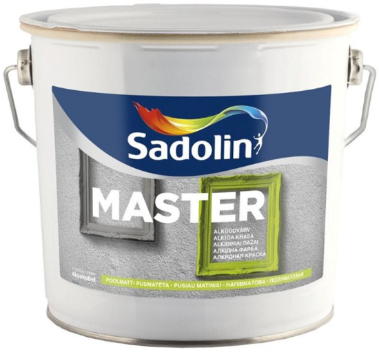 Prekės nuotrauka Alkidiniai emaliniai dažai SADOLIN MASTER 30, 2,5 l, BW bazė, balti, pusiau matiniai IŠPARDUOTA
