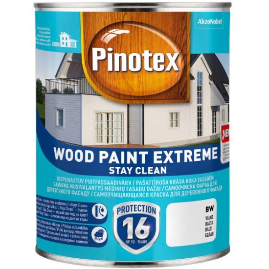 Prekės „Medinių fasadų dažai PINOTEX WOOD PAINT EXTREME, 2,35 l, BC bazė, baltos spalvos IŠPARDUOTA“ paveikslėlis