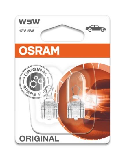 Prekės „Lemputė automobiliui W5W 12V W2.1x9.5D Osram 2 vnt IŠPARDUOTA“ paveikslėlis