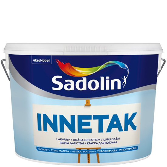 Prekės nuotrauka Lubų dažai SADOLIN INNETAK 2, 10 l, balti IŠPARDUOTA
