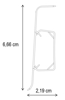 Prekės nuotrauka PVC Grindjuostė ESQUERO (2,5m*66,6mm*21,9mm) 604 Bianco platanas 