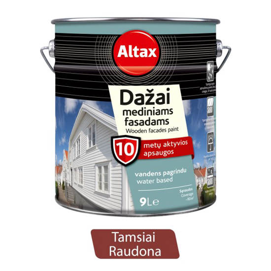 Prekės nuotrauka Dažai medžiui Altax t.raudoni 9L IŠPARDUOTA