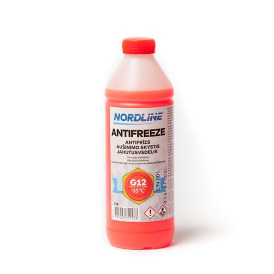 Prekės nuotrauka Antifrizas -35°C raudonas G12 1 kg Nordline