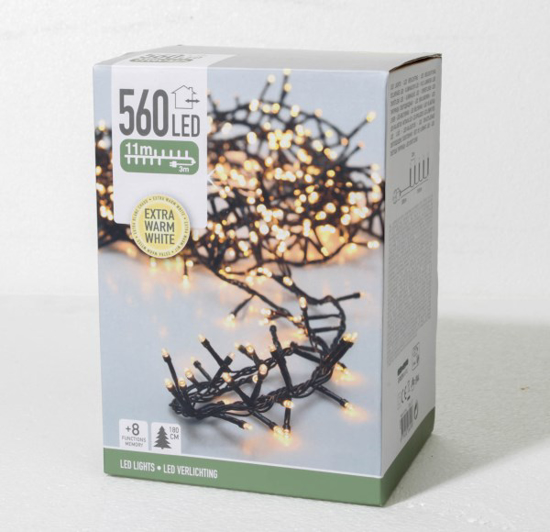 Prekės nuotrauka Elektrinė girlianda 560 LED 11 m šiltai baltos spalvos IŠPARDUOTA