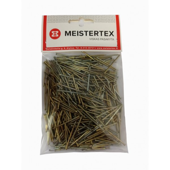 Prekės nuotrauka Vinys geltonai cinkuotos 2x40 mm 0,2 kg Meistertex