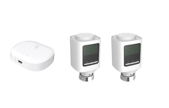Prekės „Išmanių termostatų komplektas, 2x termostatai + ZigBee - Wi-Fi stotelė, TUYA, valdomas programėle, WOOX IŠPARDUOTA“ paveikslėlis