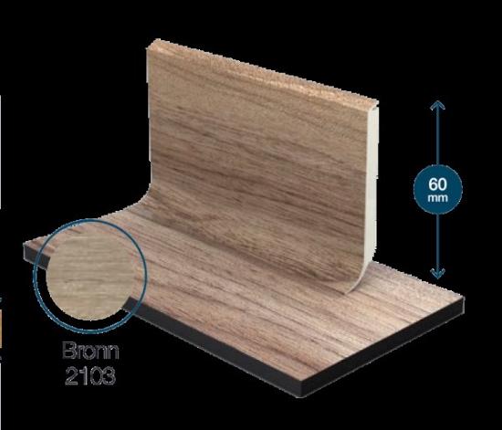 Prekės „PVC grindjuostė GraboProfil Hard-Foam 2103 Bronn (60*2200mm) IŠPARDUOTA“ paveikslėlis