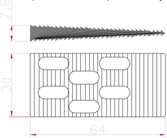 Prekės „Pleištai montažiniai 30x64x7,8mm 10 Edelmax IŠPARDUOTA“ paveikslėlis